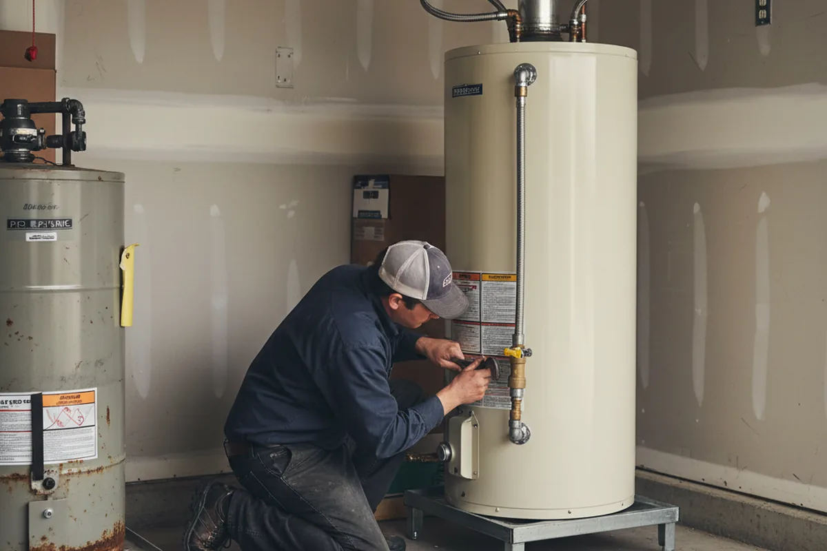 Water heater and shutoff valve replacement in Selmer